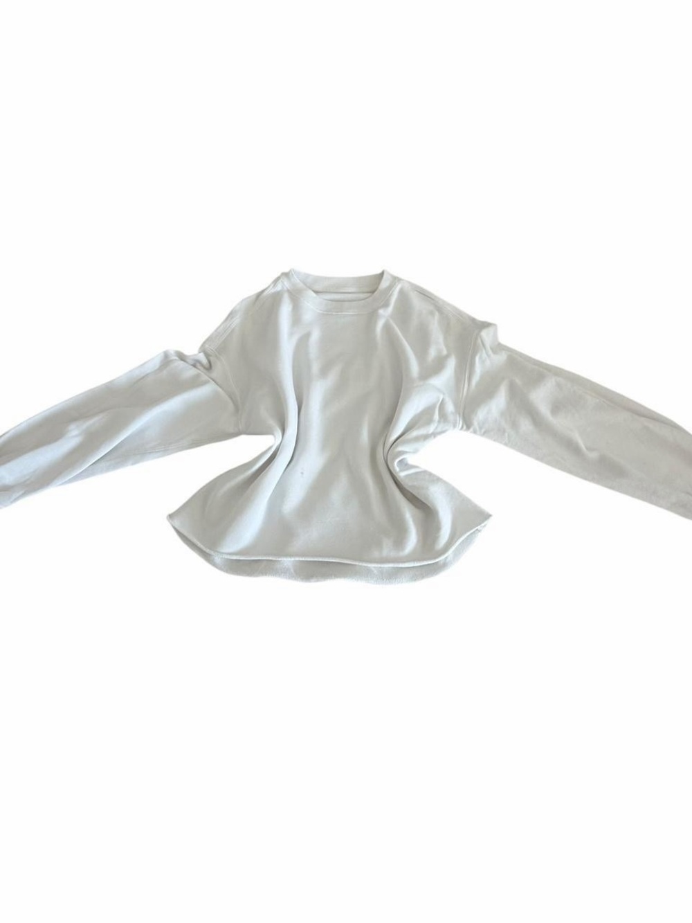 Abercrombie & Fitch Soft A&F Collection White Cropped Sweatshirt XS - Picture 5 of 8